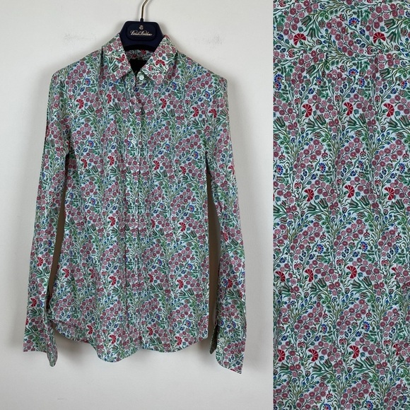 J. Crew x Liberty Perfect Shirt Floral Isborella Print Button Up - Picture 1 of 8